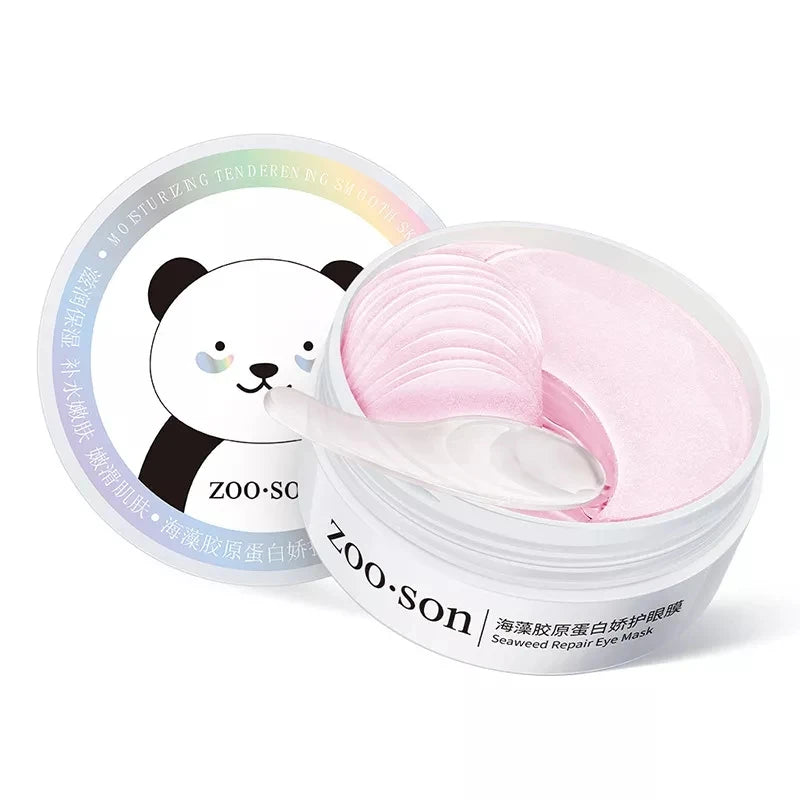 60pcs Avocado Collagen Eye Mask Moisturizing Gel Eyes Masks Eye Patches Remove Dark Circles Firming Eyes Korean Skin Care