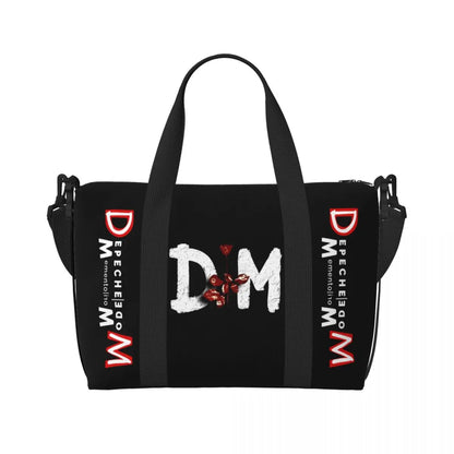 Custom Depeche Cool Mode Tote Bag Women Big Capacity DM Gym Beach Travel Bags