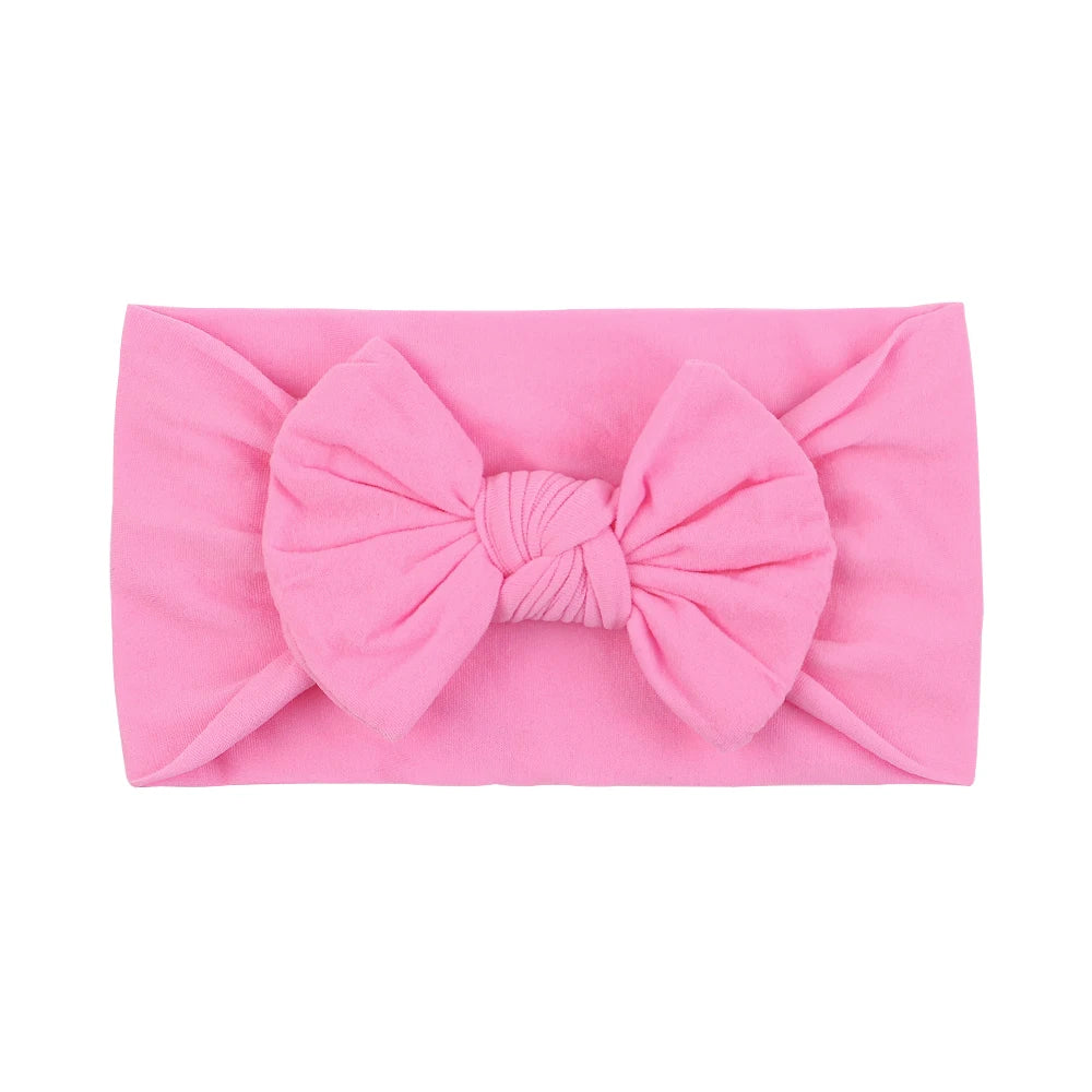 48 colors Baby Bowknot Hairband Broadside Headband Kids Girls Boutique Elastic Protect Turban Headwear Baby Hair Accessories