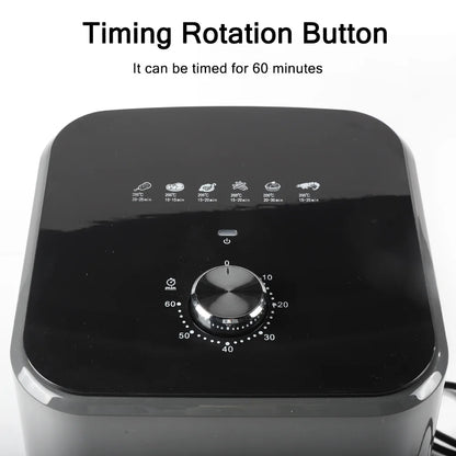 4/5/6/7/10/12L Electric Air Fryers Oil-free Automatic Household Kitchen 360°Baking Convection Oven Deep Fryer without Oil