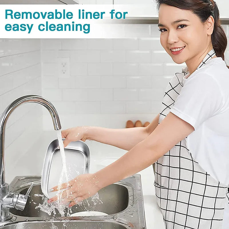 1.5 L 60W Electric Lunch Box Food Warmer Portable Food Heater for Car Or Home - Leak Proof 304 Stainless Steel Liner