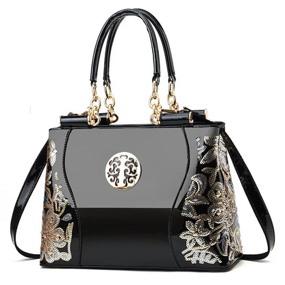 New Patent Leather Shiny Women Bag Fashion Luxury Design Atmospheric Handbag