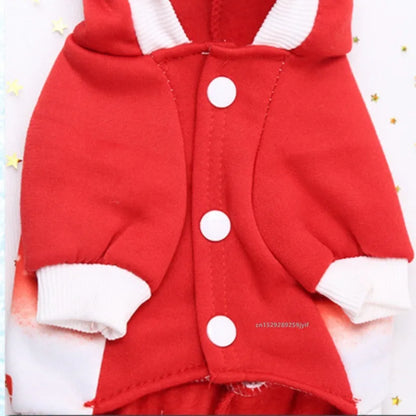 Christmas Pet Clothes Dog Hoodies Autumn Winter Warm Coat for Small Medium Dogs Jacket Sweater Puppy French Bulldog Clothing