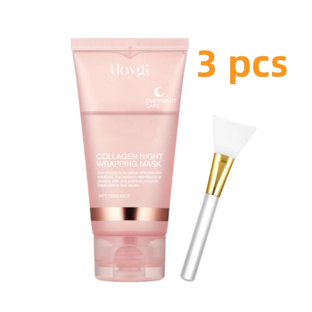 Collagen Overnight Wrapping Mask Elasticity & Hydration Hydrolyzed Collagen Peel Off Mask Smooth & Tight Skin Korean Skin Care