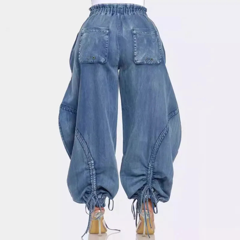 Autumn Fashion Loose Straight Wide Leg Denim Pants
