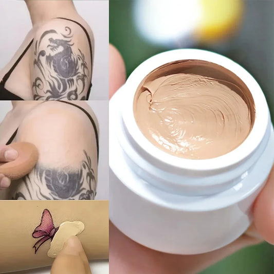 Waterproof Full Coverage Concealer for Tattoos Scars Acne Marks Dark Circles Natural Finish Foundation For All Skin Tones Makeup