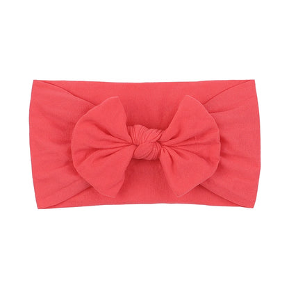 Candy Colors Baby Bowknot Hairband Broadside Headband Kids Girls Boutique Elastic Protect Turban Headwear Kids Hair Accessories