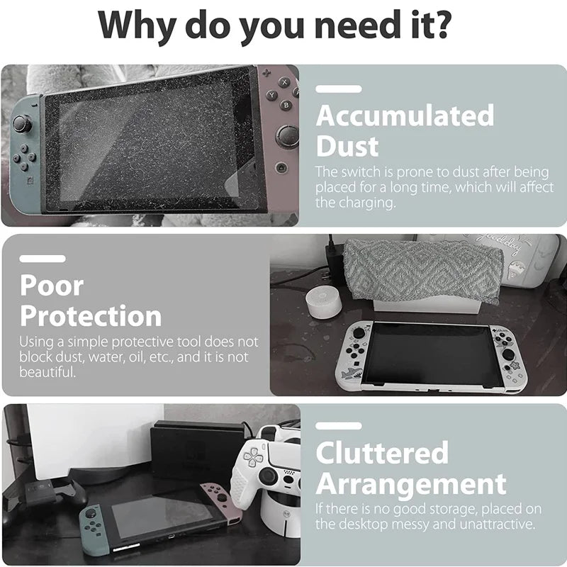 Clear Dust Cover for Nintendo Switch Oled Protection Games Accessories