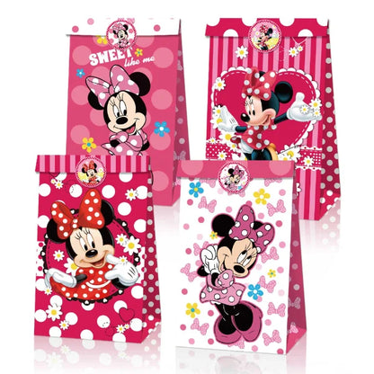 Minnie Mouse Party Decoration Disposable Tableware Minnie Cup Plate Balloon For Girls Baby Bath Birthday Party Supplies