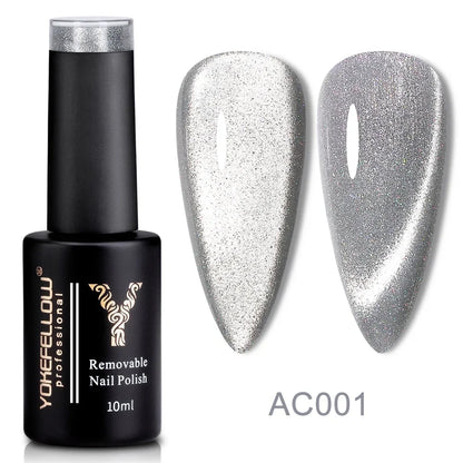 YOKEFELLOW 2025 New Dreamland Cat Eye Gel Nail Polish 10ml Dual Gloss Dreamland Color Soak Off Cat Magnetic UV Gel Varnish DIY