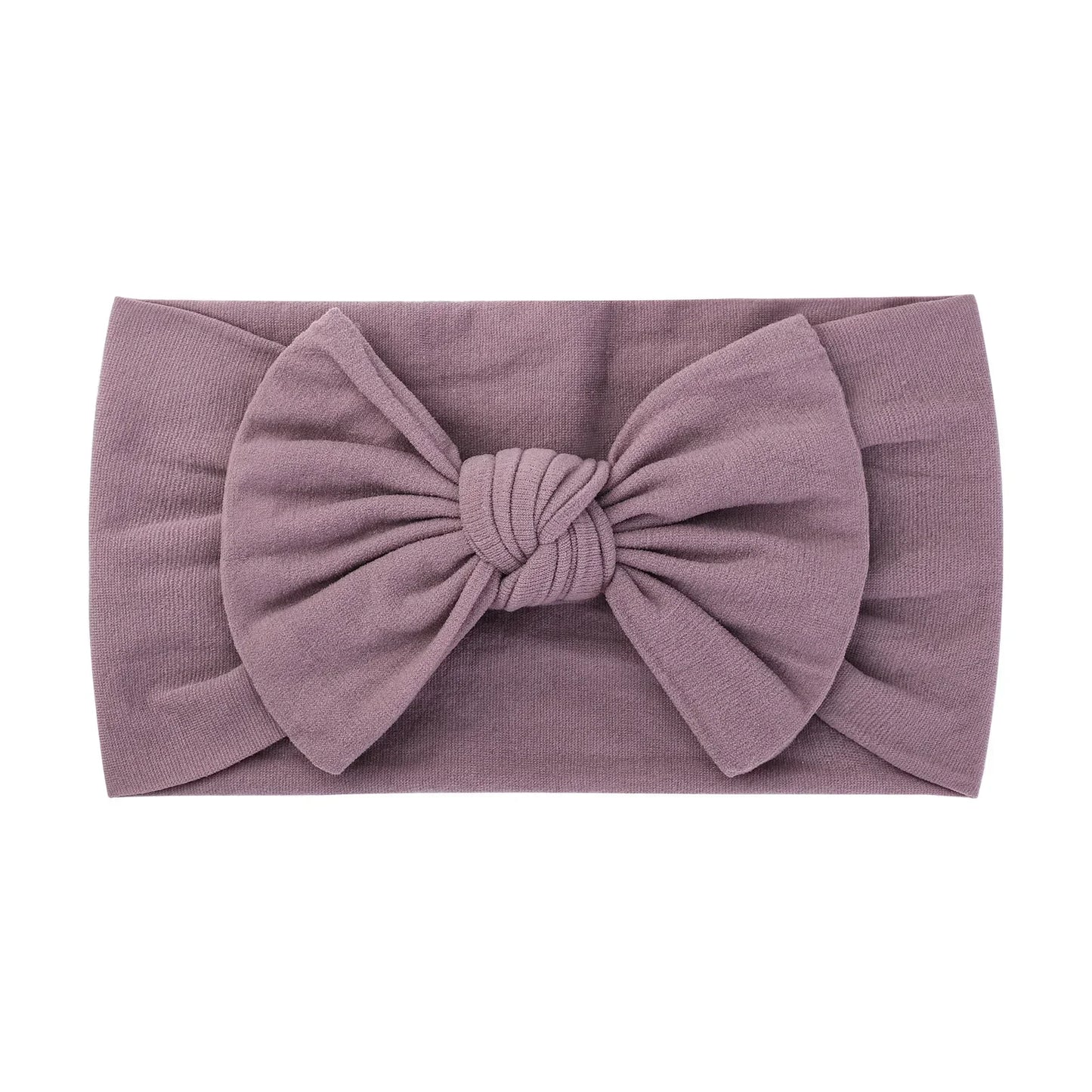 1Pc Simple Solid Color Broadside Bowknot Headband for Baby Girl Elastic Hair Band Basic Turban Headwear Infant Hair Accessories