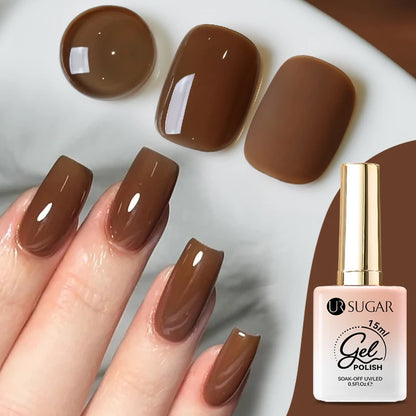 UR SUGAR 15ml Winter Brown Bright Color Gel Gel Varnishes All For Nails Soak Off UV LED Semi Permanent Nail Art Long Lasting Gel