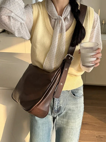 Cowhide Women Shoulder Bag