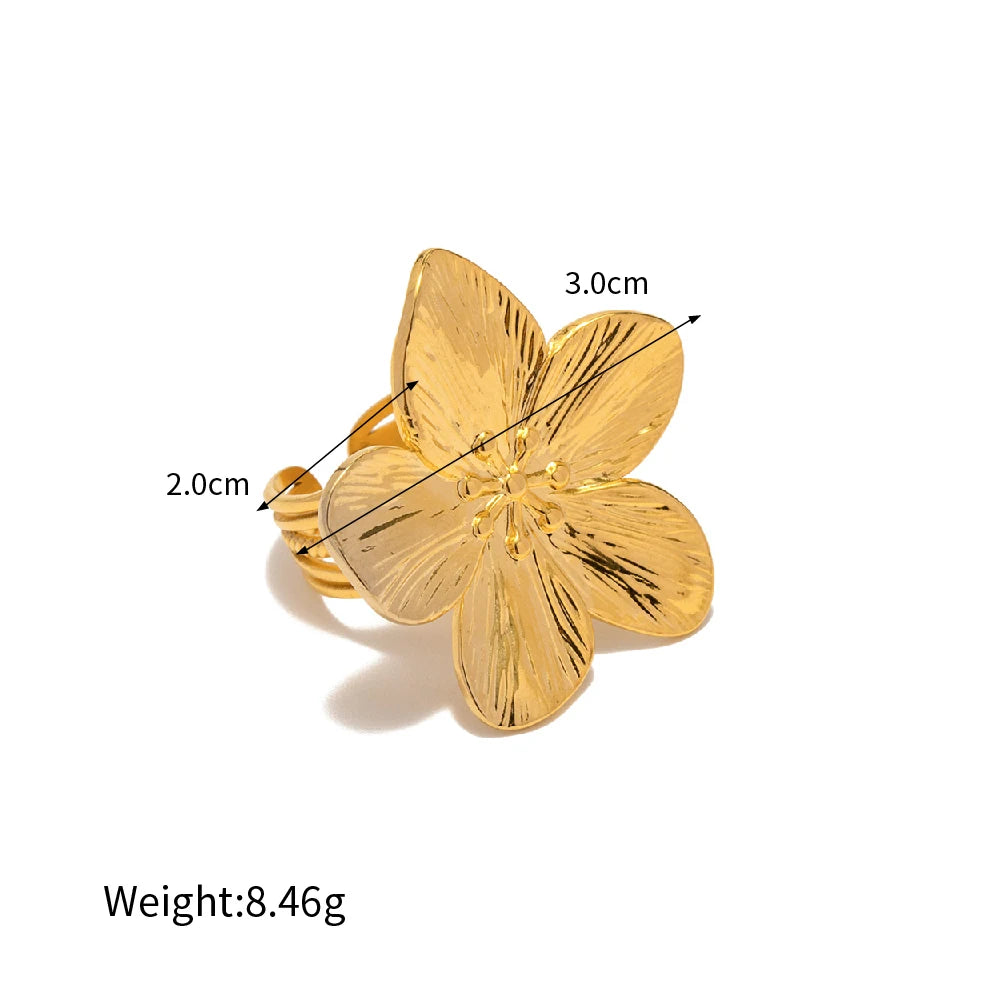 Imitation Pearl Stainless Steel Gold Color Ring for Women Engagement Party