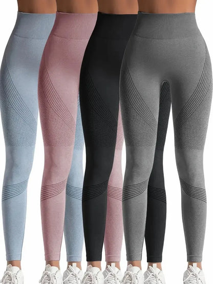 High Waisted Seamless Stretch Athletic Yoga Pants Leggings