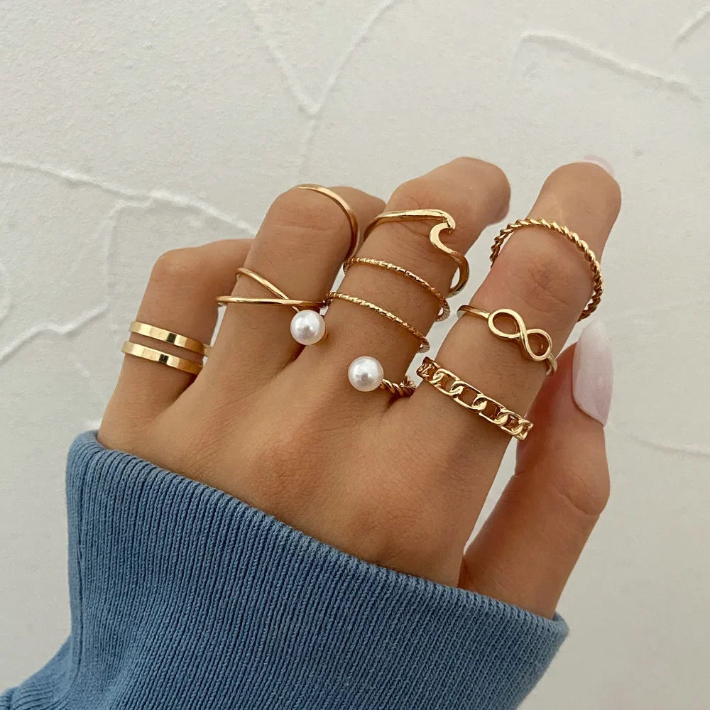 7pcs Jewelry Rings Set