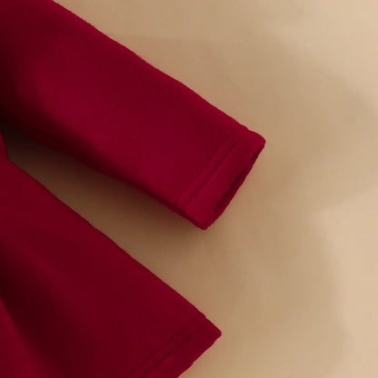 Baby Girl Ruffled Long Sleeve Fleece Hooded Single Breasted CoatKids Clothes