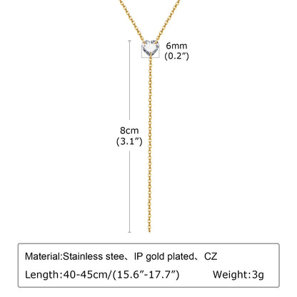 Gold Plated Lariat Necklace for Women, Double Laryered Long Chain Drop Pendant Choker Necklaces Fashion Gifts