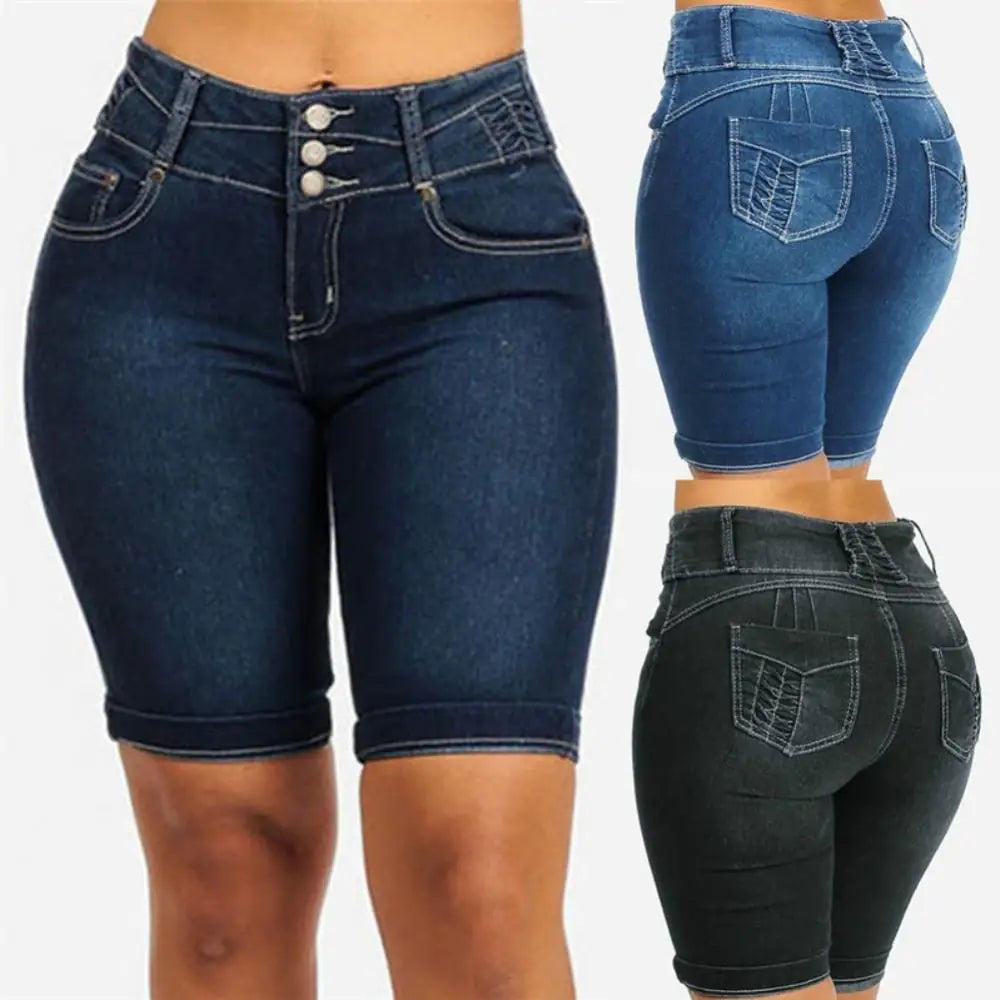 Fashion Women Denim Shorts Pants Summer Skinny Slim Fit