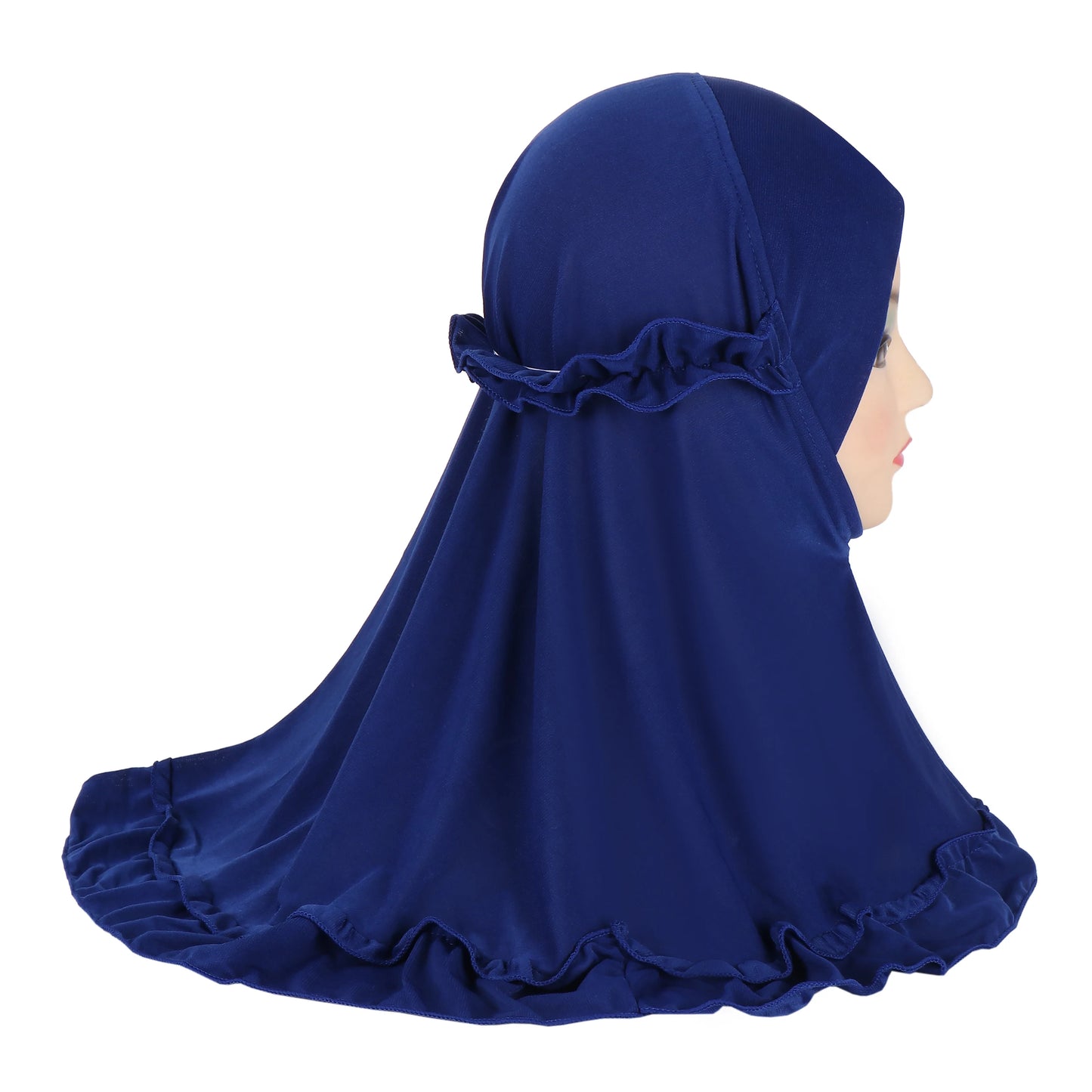 Beautiful Fit 3-6 Years Old Girls Cute Hijab Head Scarf With Crinkles Baby Muslim Shawl Turban Caps