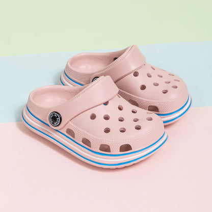 Summer Boys Girls Toddler Garden Clogs Non-Slip Breathable Sandals Children Lightweight Slip-on Beach Pool Shower Slippers