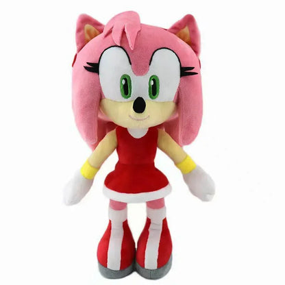 HOT 30cm Sonic peluches toy  cartoon hedgehog Amy Rose knuckle tail soft stuffed doll child birthday Sonic lovely  toys