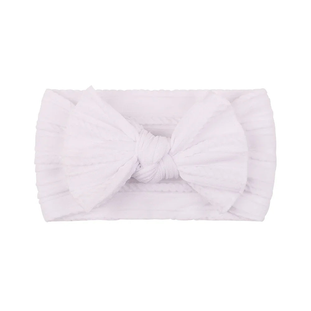 1pcs Newborn Baby Headband for Girls Elastic Knit Children Turban Baby Bows Soft Nylon Kids Headwear Hair Accessories Wholesale