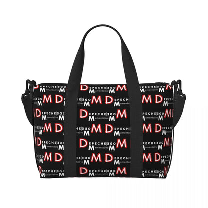 Custom Depeche Cool Mode Tote Bag Women Big Capacity DM Gym Beach Travel Bags