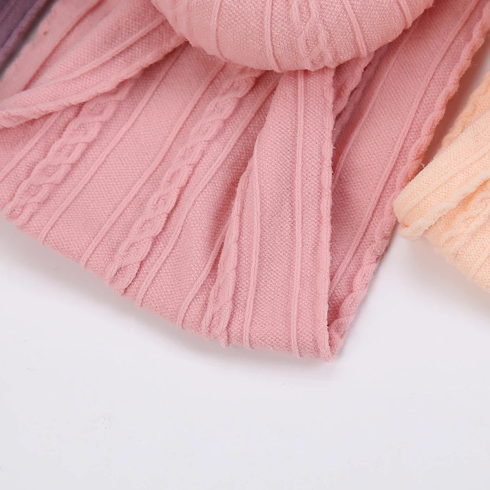 Cotton Bows Headbands for Baby Girls Newborn Infant Ealstic Hairbands Dot Striped Flower Print Kids Headwraps