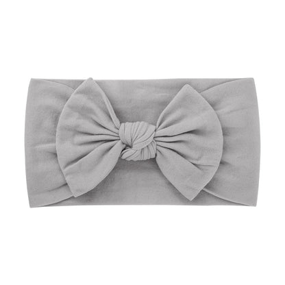 48 colors Baby Bowknot Hairband Broadside Headband Kids Girls Boutique Elastic Protect Turban Headwear Baby Hair Accessories