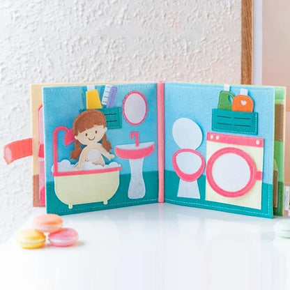 Toddlers Montessori Toys Busy Board Farm Animal Scene Storytelling Activity Toy Quiet Book Felt Activity Educational Sensory Toy