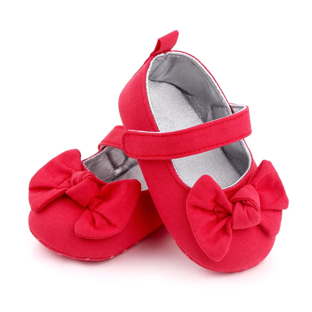 Baby Girl Princess Shoes Soft PU Classical Bowknot Beautiful
