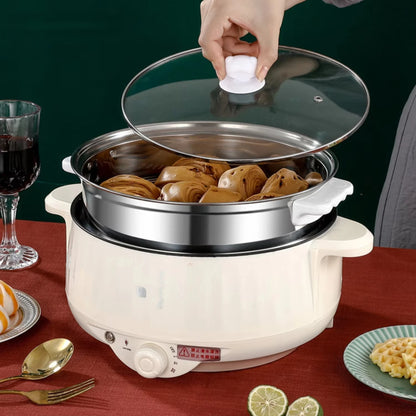 Convenient, Versatile Double Layer Non-Stick Compact Rice Cooker and Hot Pot - Ultimate Multifunctional Cooking Appliance